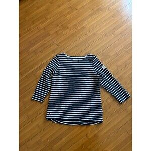 Joules Harbour Breton Blue White Shirt Top Women's US 10